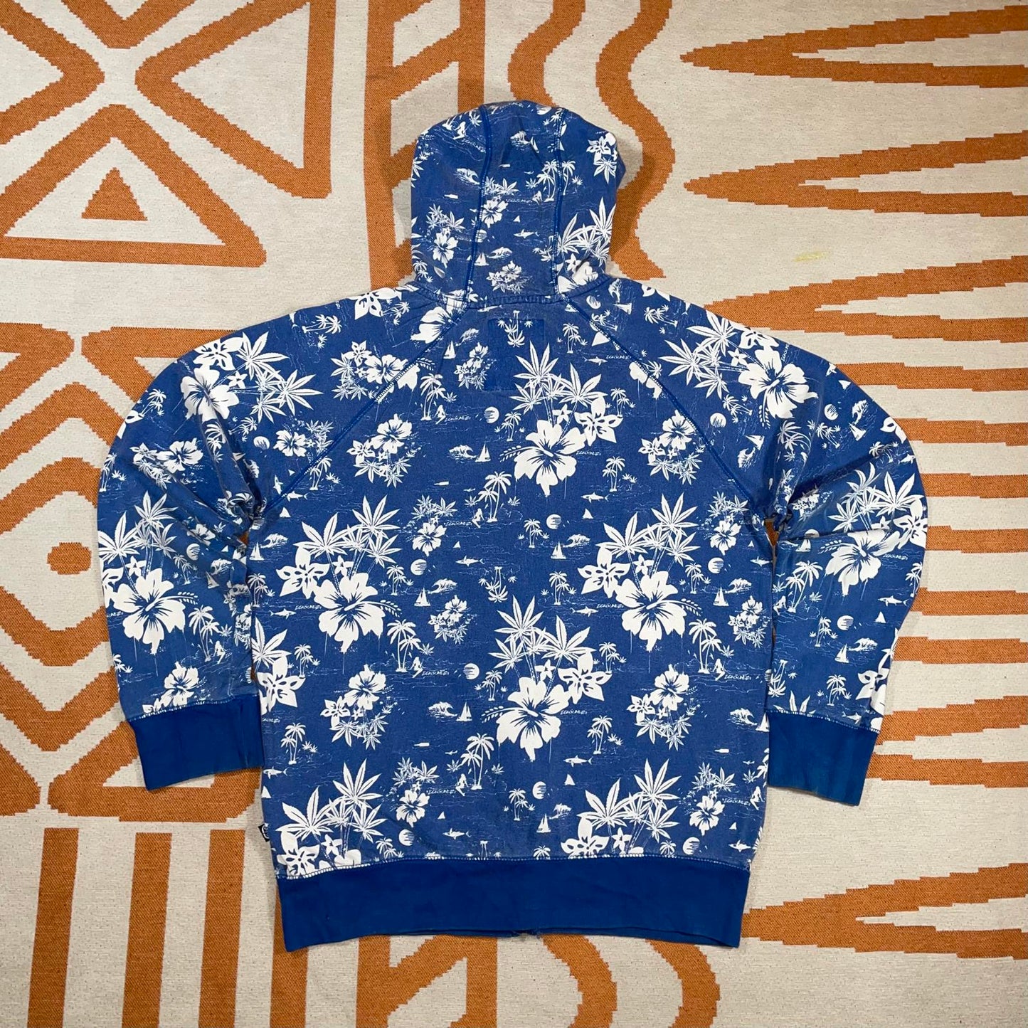 Ecko Unltd. 00s Floral Pattern Zip Hoodie M