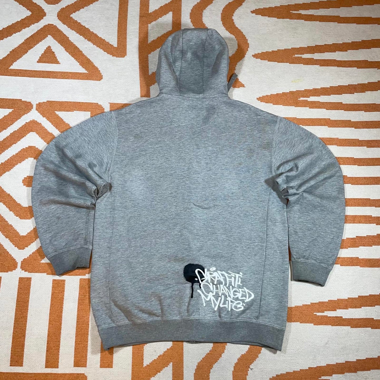 Ecko Unltd. 90s Graffiti Embroidered Grey Zip Hoodie M