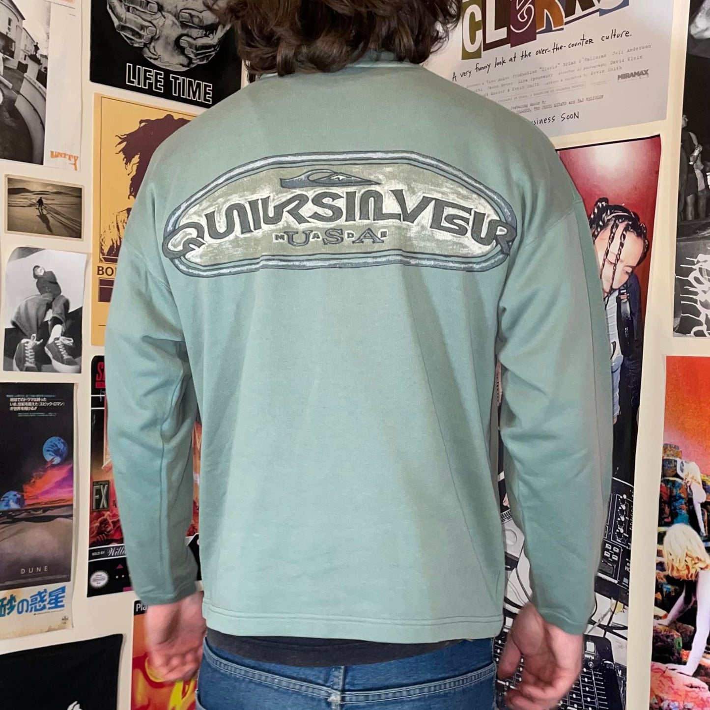 Quiksilver 80s Print Surf Sweatshirt S