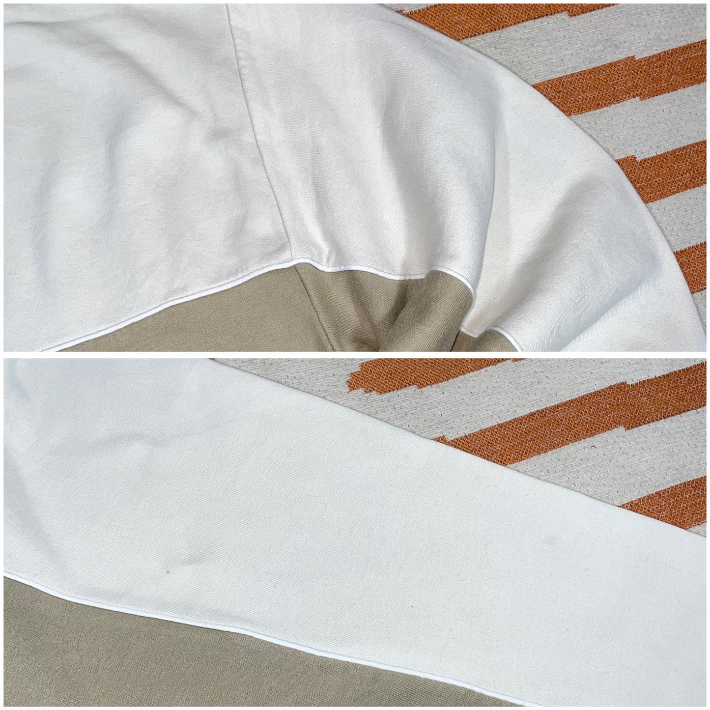 Quiksilver 00s Panelled Logo Khaki Sweatshirt L