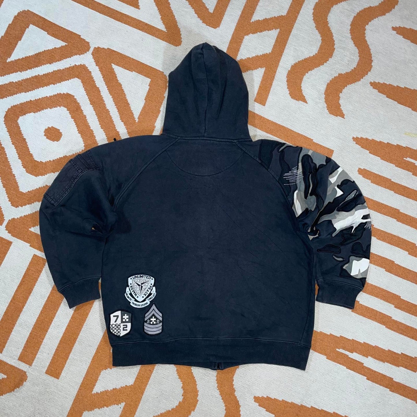 Ecko Unltd. 90s Rhino Camo Embroidered Zip Hoodie XS