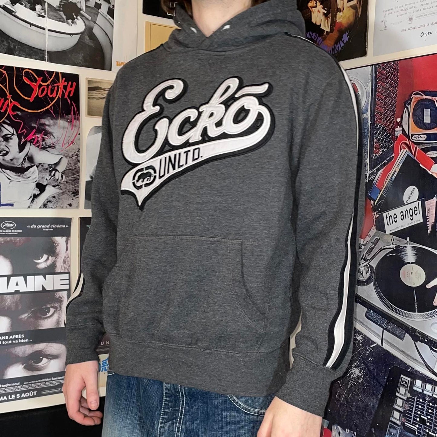 Ecko Unltd. 00s Embroidered Signature Grey Hoodie XS