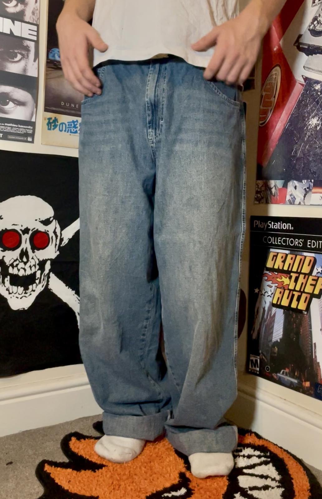 Hoodlum ‘All City Kings’ Embroidered Jeans 34x34