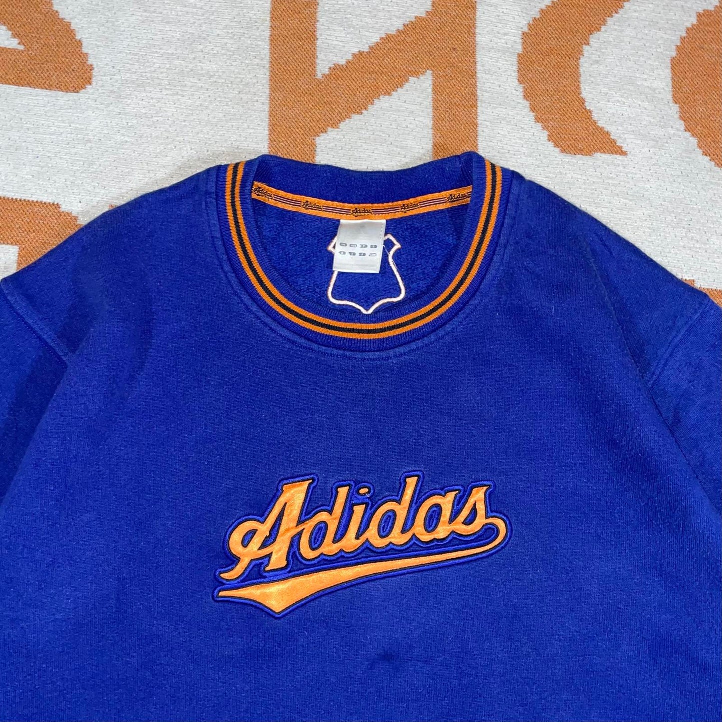 Adidas 90s Varsity Blue Sweatshirt M