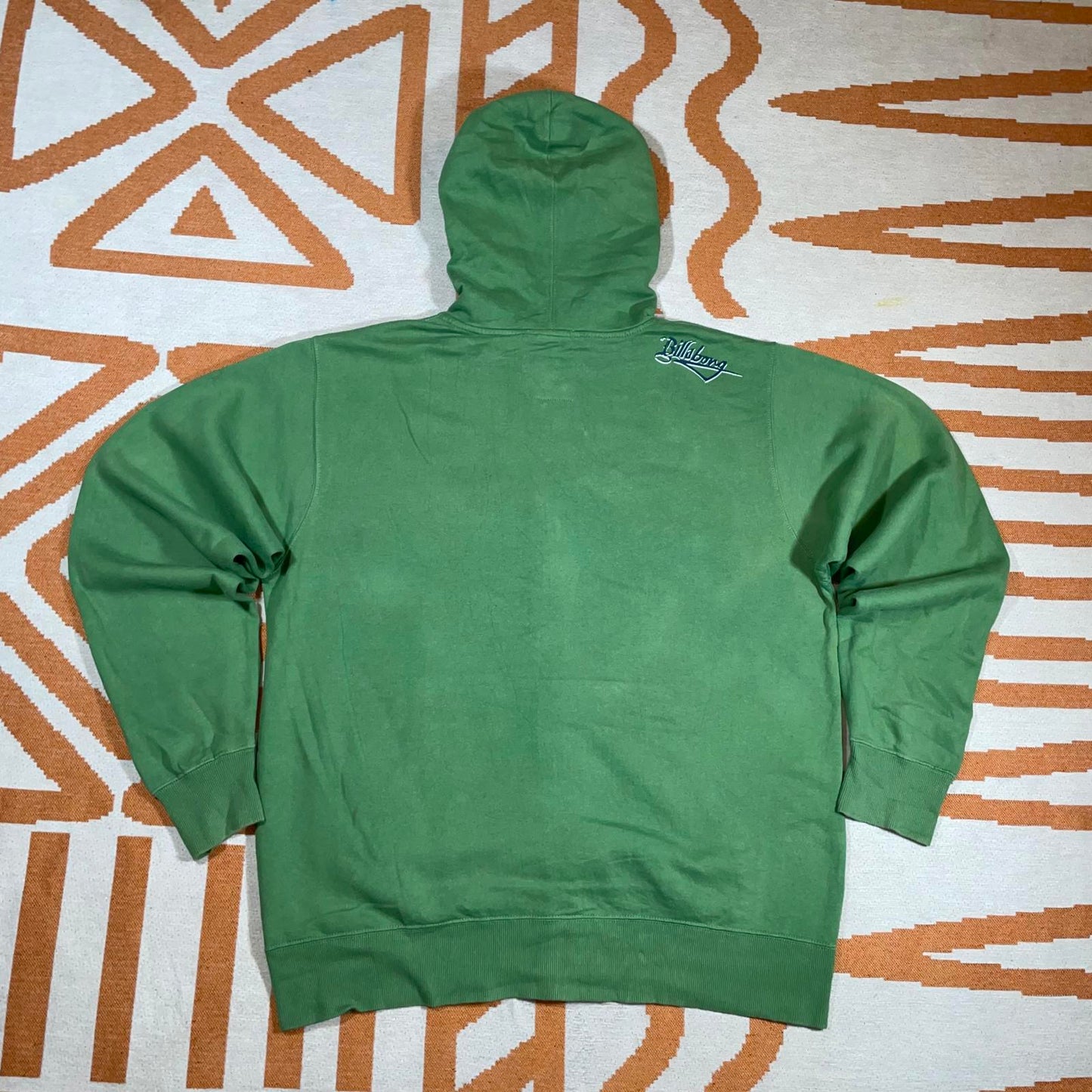 Billabong 00s Graphic Surf Green Zip Hoodie XL