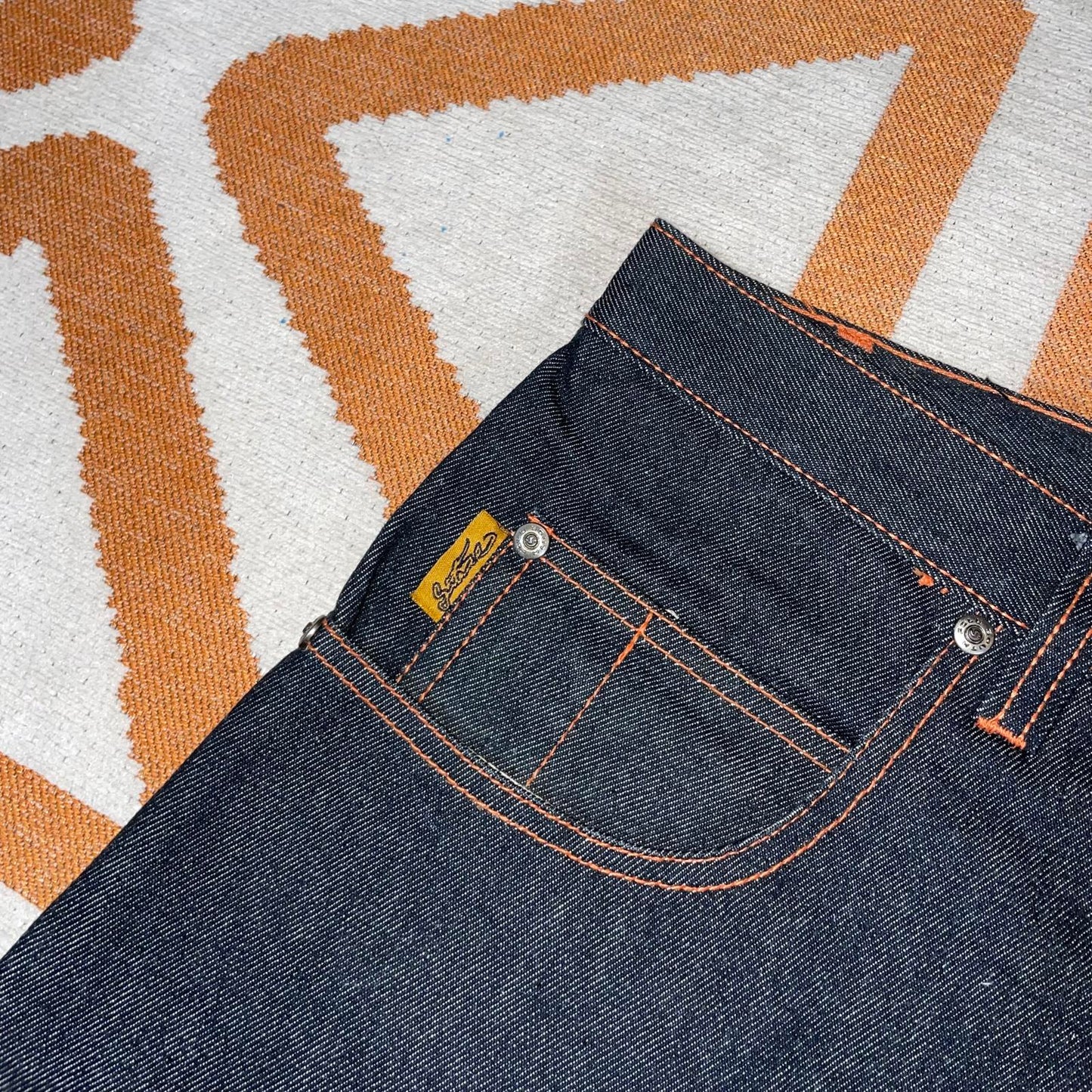 Southpole 90s Embroidered Handstyle Baggy Black Denim Jeans 42x34