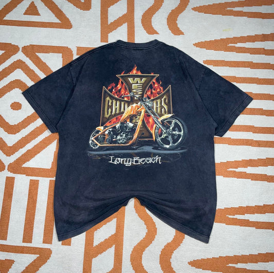 West County Choppers 90s Long Beach Biker Graphic T-Shirt XL