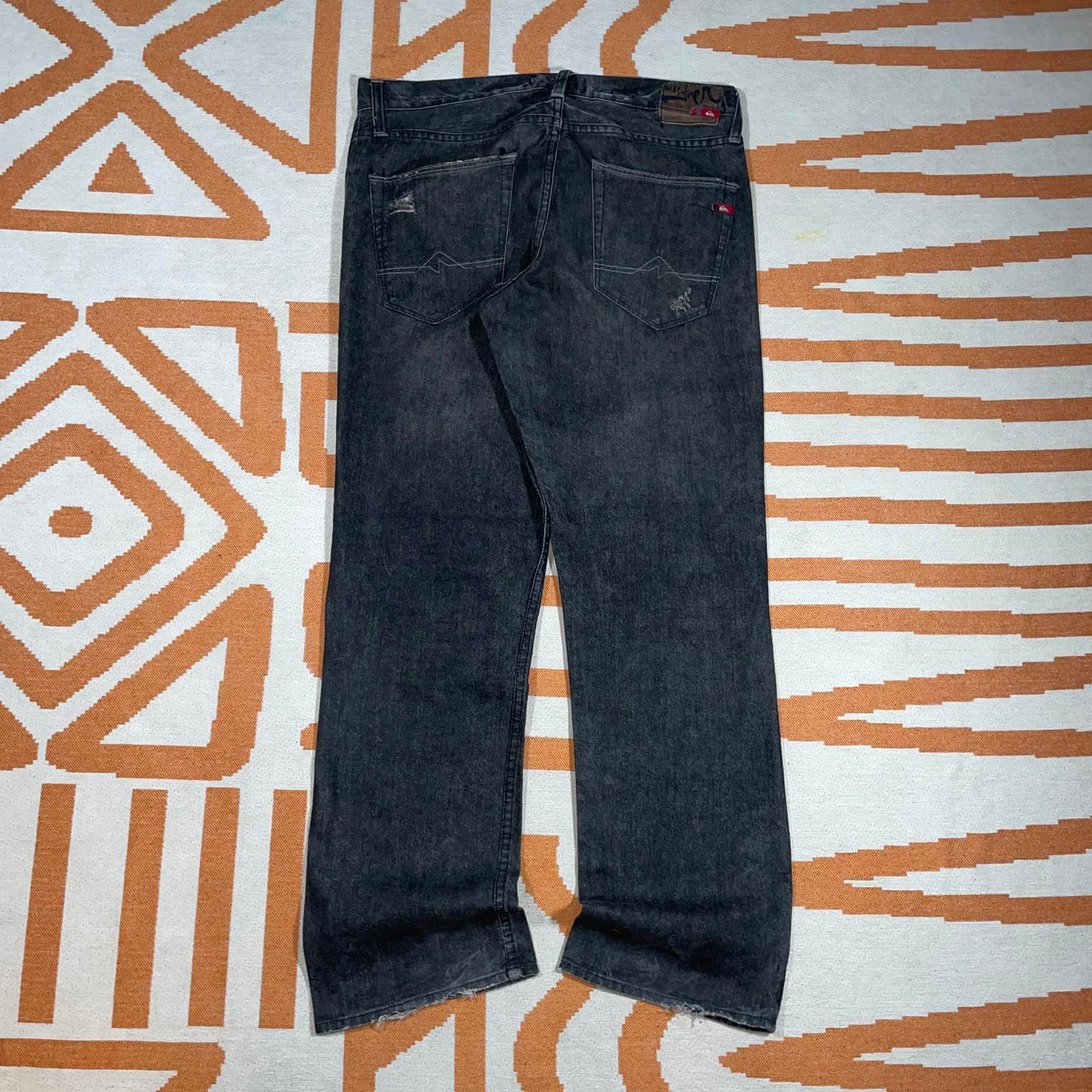 Quiksilver 00s Straight Black Denim Jeans 34x32