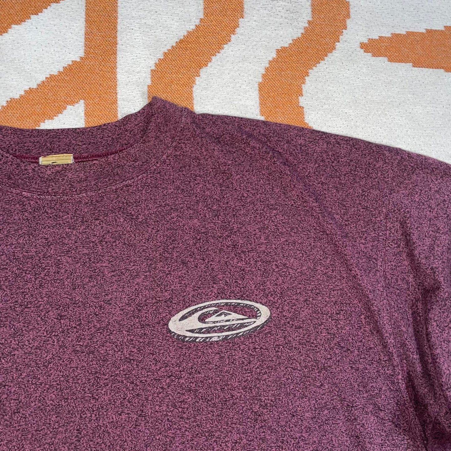Quiksilver 90s Dragon Graphic Surf Burgundy Longsleeve T-Shirt M