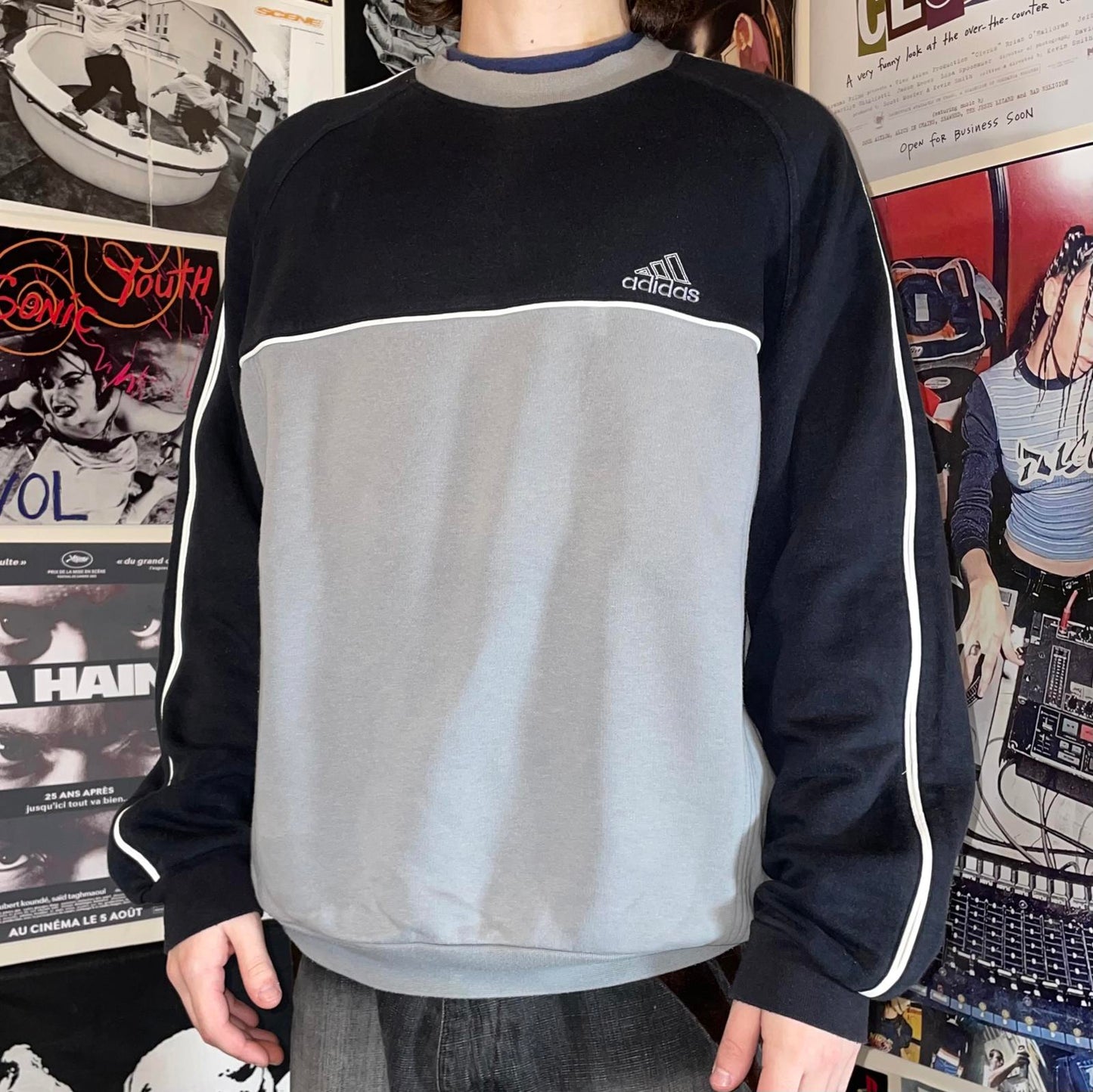 Adidas 00s Panelled Embroidered Sweatshirt L