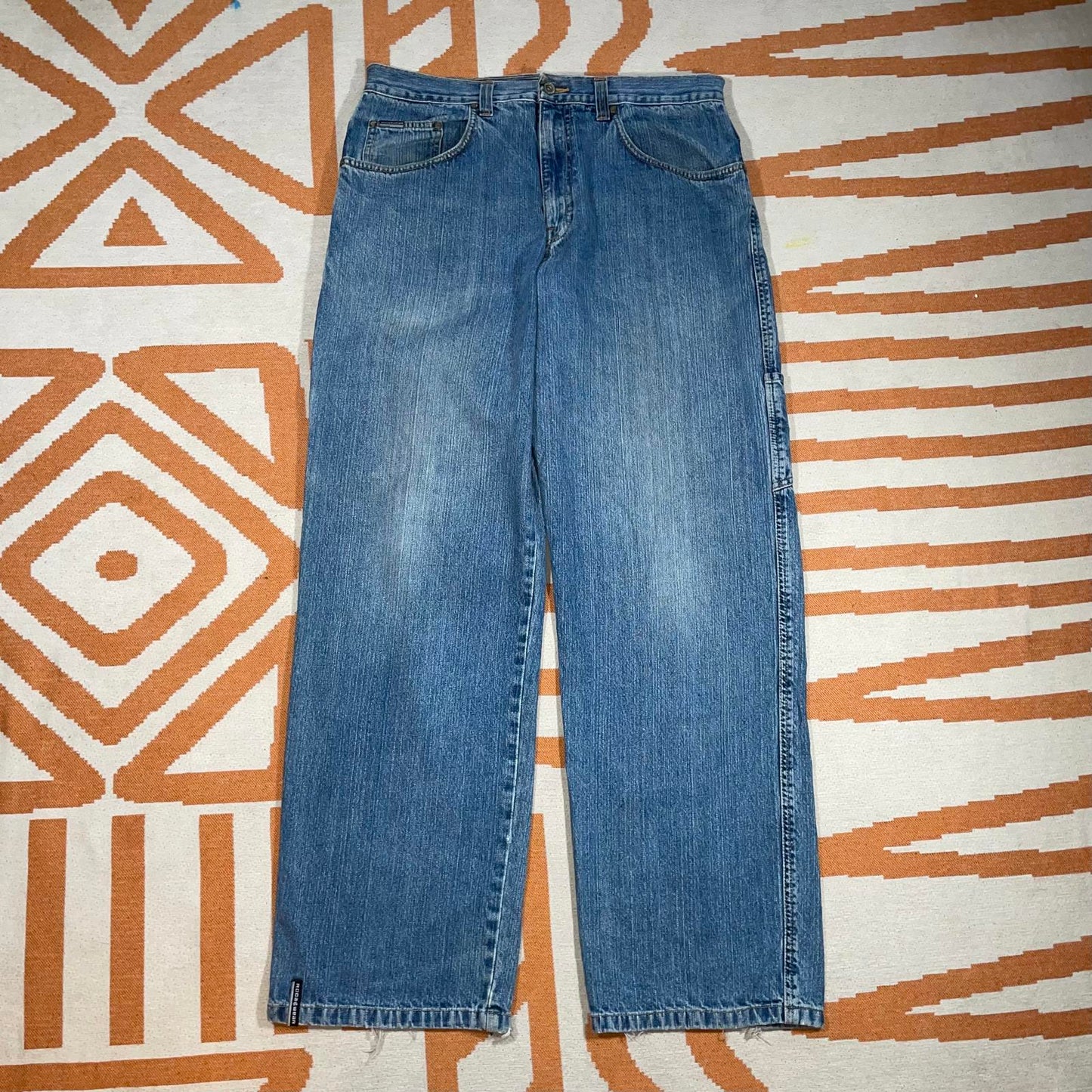 Rocawear 00s Embroidered Baggy Blue Jeans 36x34