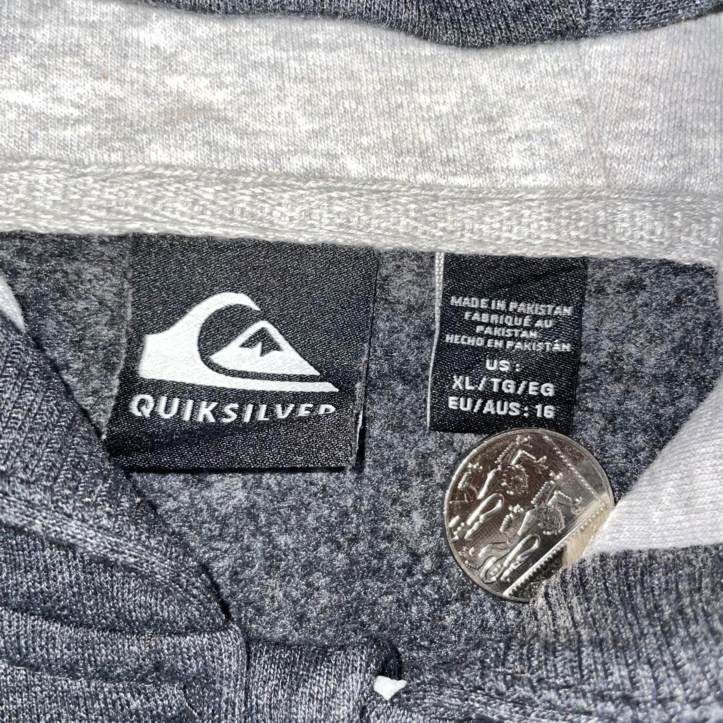 Quiksilver 00s Panelled Zip Hoodie 16/XL