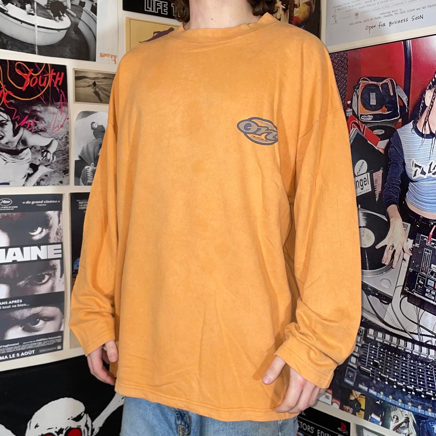 O’Neill 90s Graphic Surf Orange Longsleeve T-Shirt XL