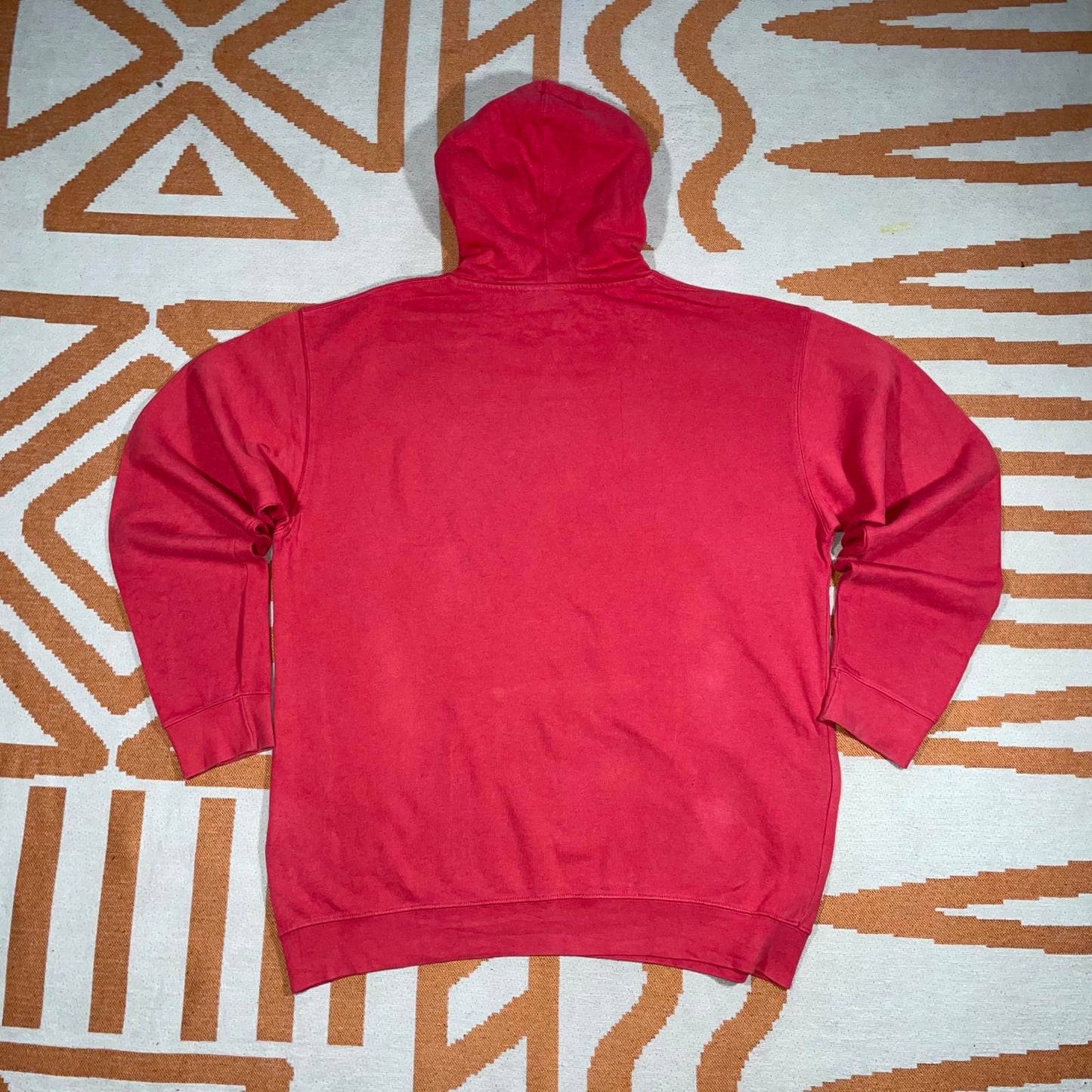 DC 00s Salmon Plaid Graphic Print Hoodie L