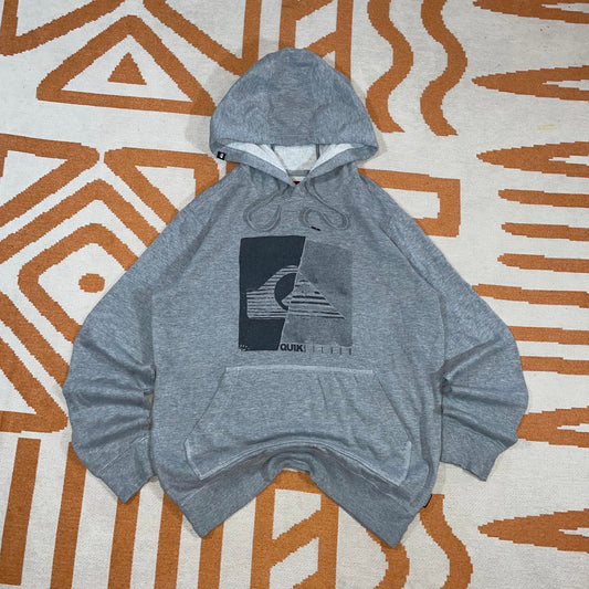 Quiksilver 00s Surf Logo Print Hoodie S