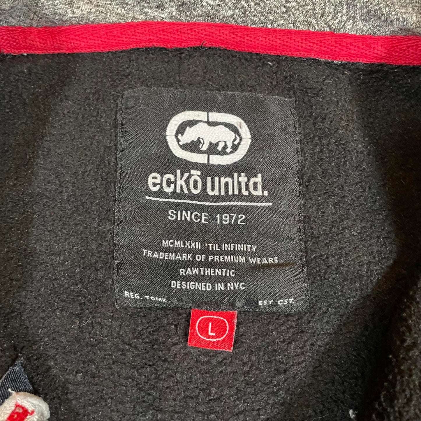 Ecko Unltd. 00s Embroidered Rhino Zip Hoodie L