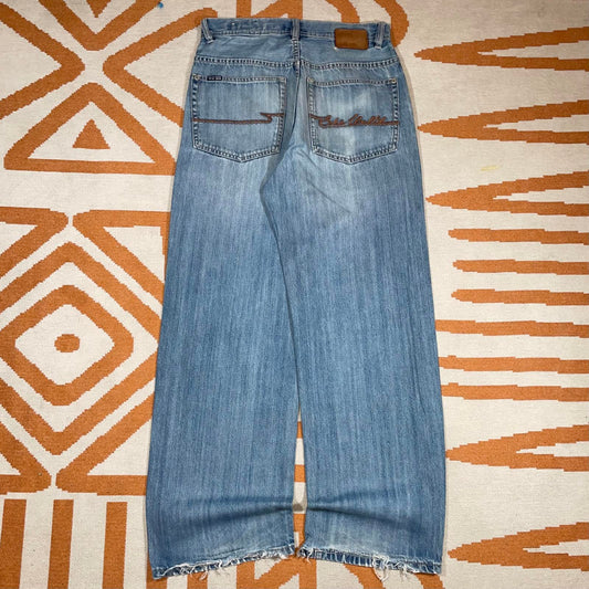 Ecko Unltd. 00s Embroidered Baggy Light Blue Denim Jeans 31x32