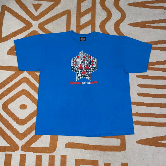 Original Battle Gear 90s Blue Skull T-Shirt XL
