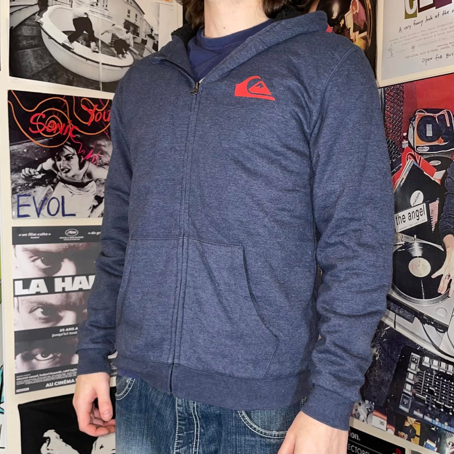 Quiksilver 10s Surf Print Zip Hoodie XL/16