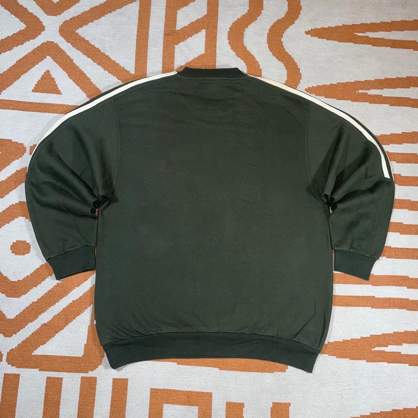 Adidas 90s Embroidered Green Sweatshirt M