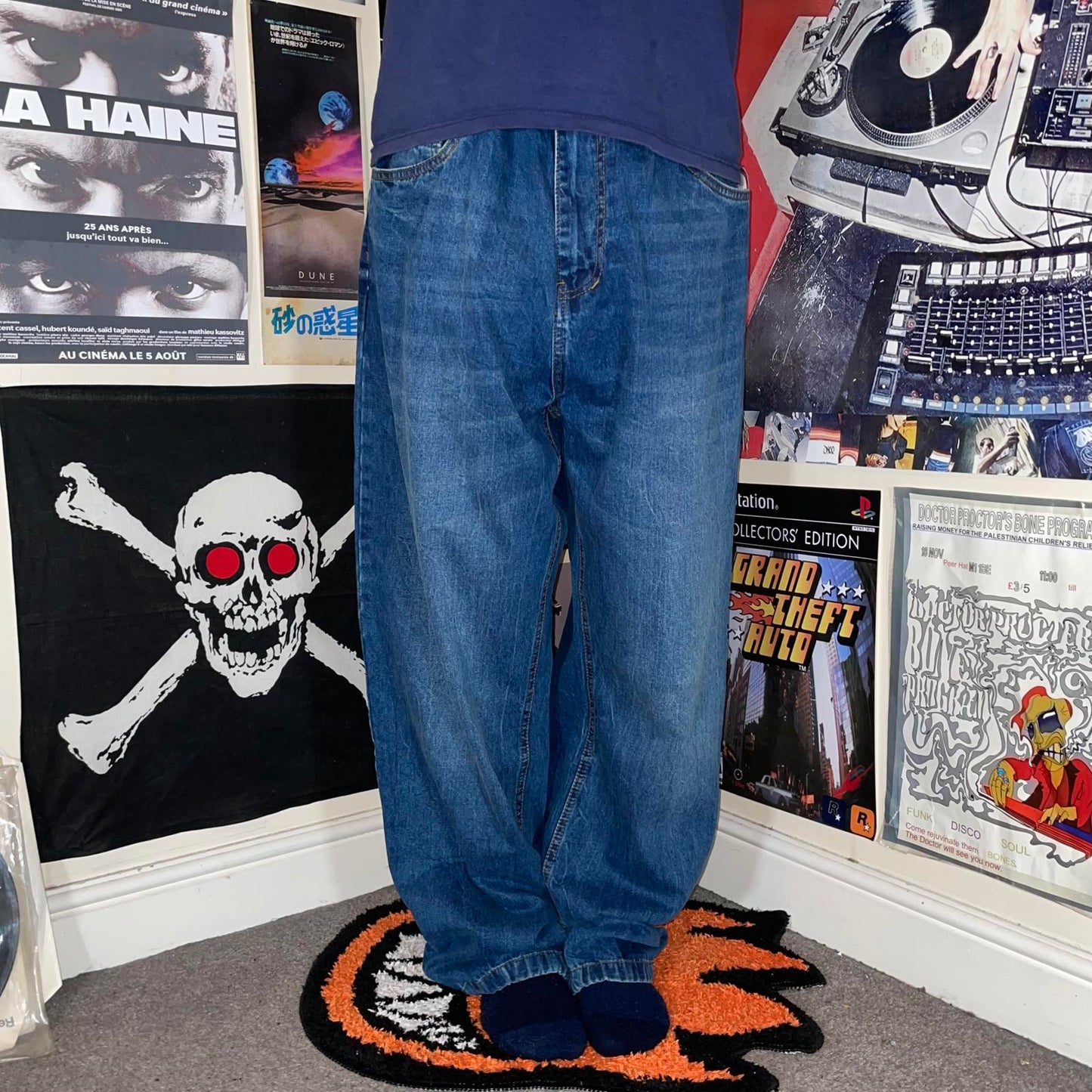 Ecko Unltd. 00s Embroidered Cursive Baggy Blue Jeans 38x34