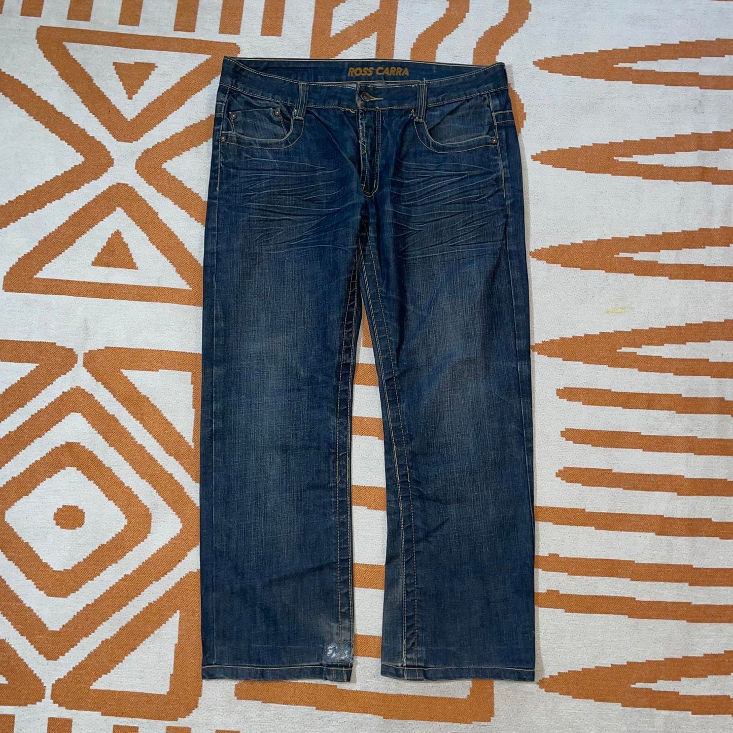 Ross Carra 90s Embroidered Owl Jeans 36x30