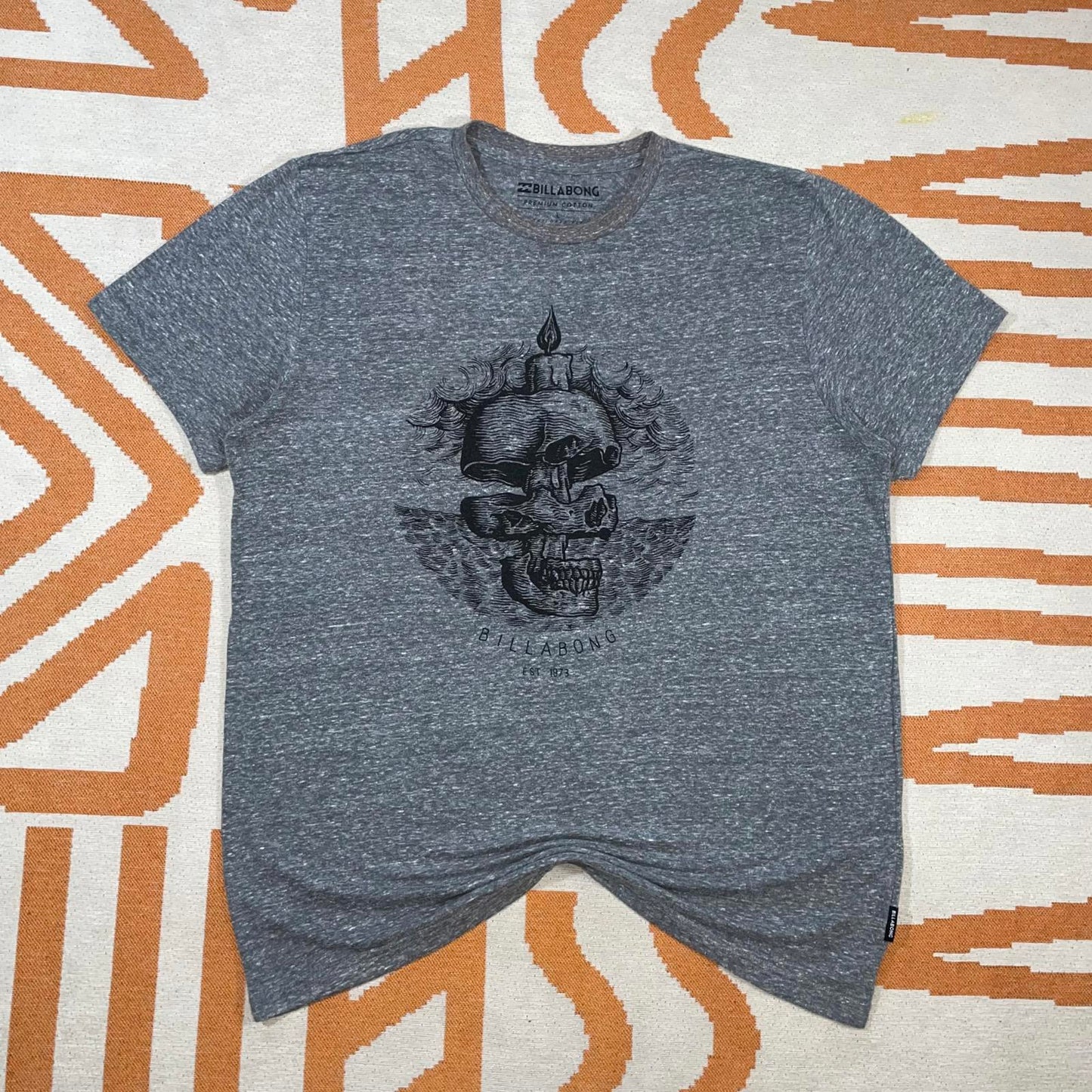 Billabong 00s Candle Skull Graphic T-Shirt L