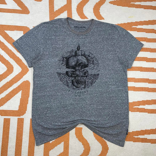 Billabong 00s Candle Skull Graphic T-Shirt L