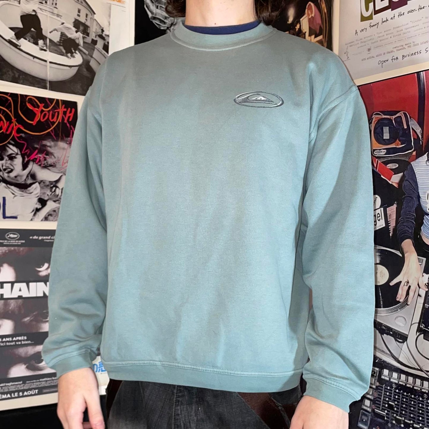 Quiksilver 90s Print Wave Sweatshirt 16/M