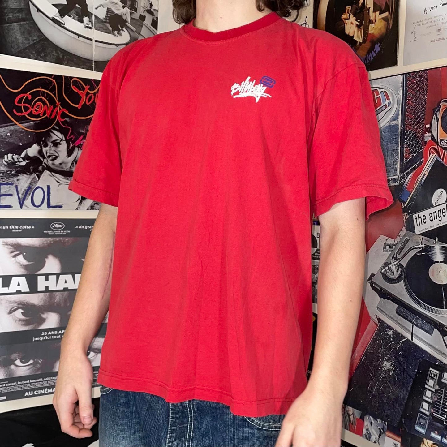 Billabong 90s Red Signature Graphic T-Shirt XL
