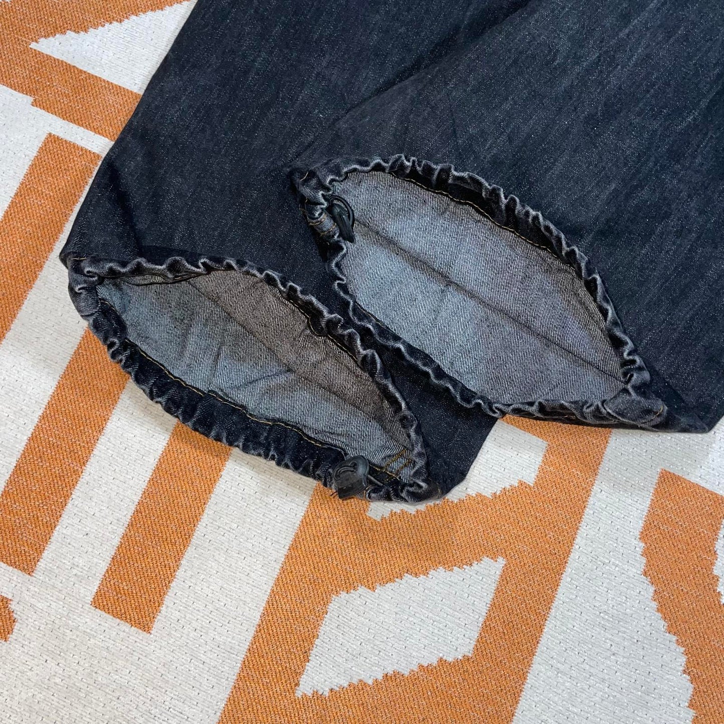 Ecko Unltd. 00s Embroidered Cursive Baggy Black Denim Jeans 36x32