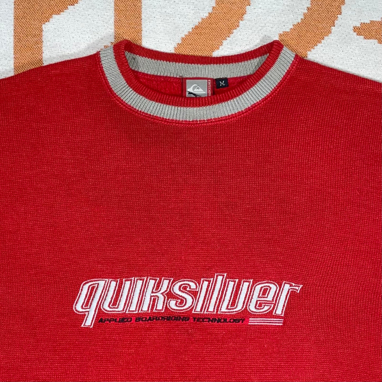 Quiksilver 90s Embroidered Surf Knit Jumper M