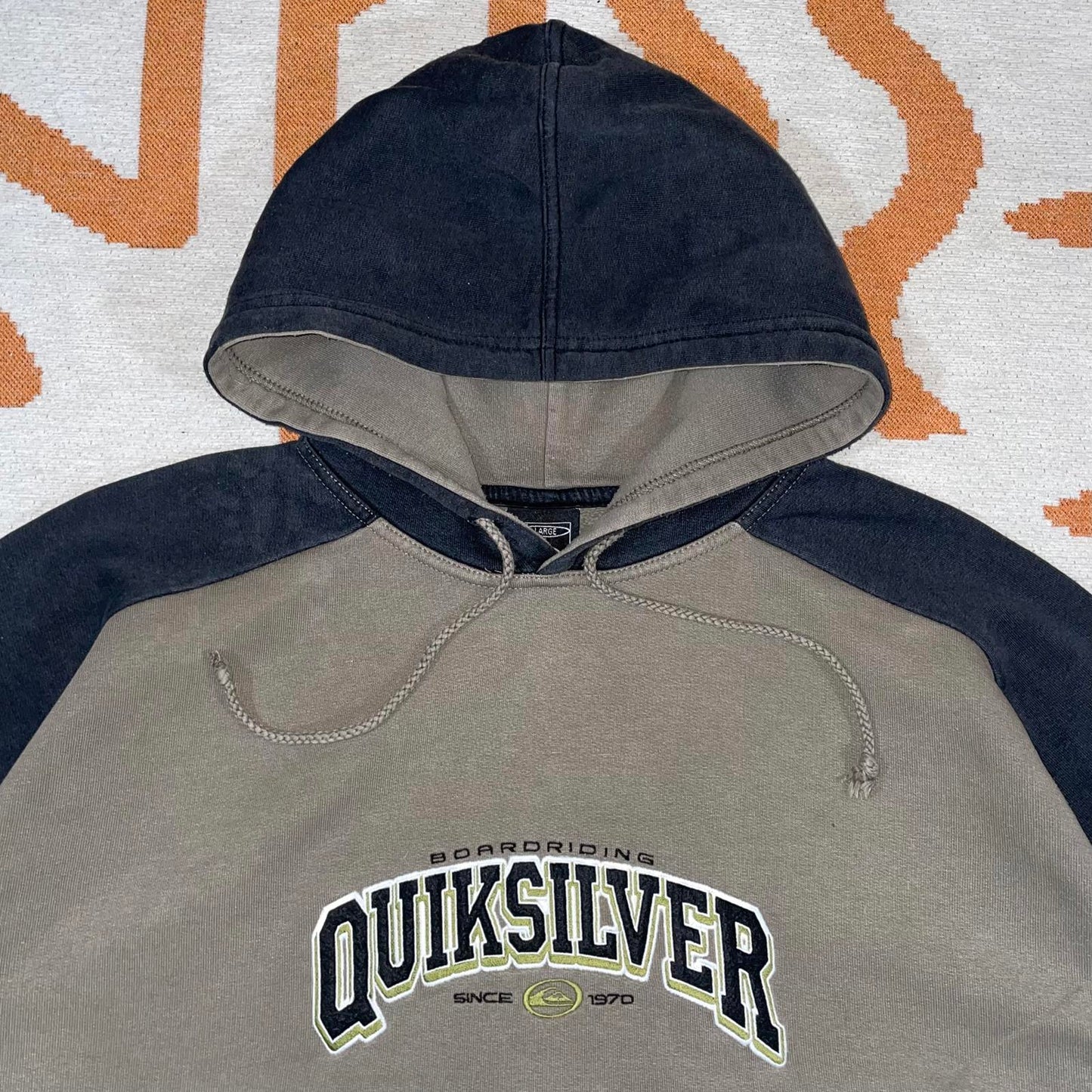 Quiksilver 90s Embroidered Boardriding Hoodie XL