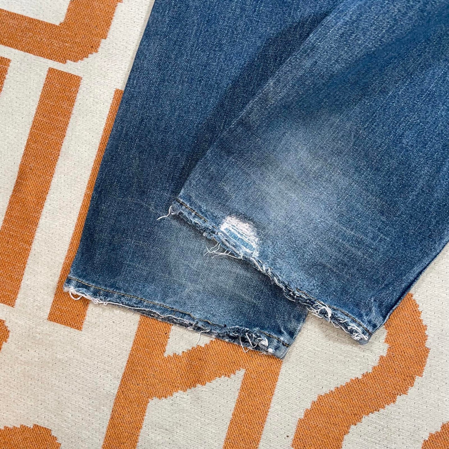 Billabong 00s Printed Cross Denim Blue Surf Jeans 32x32