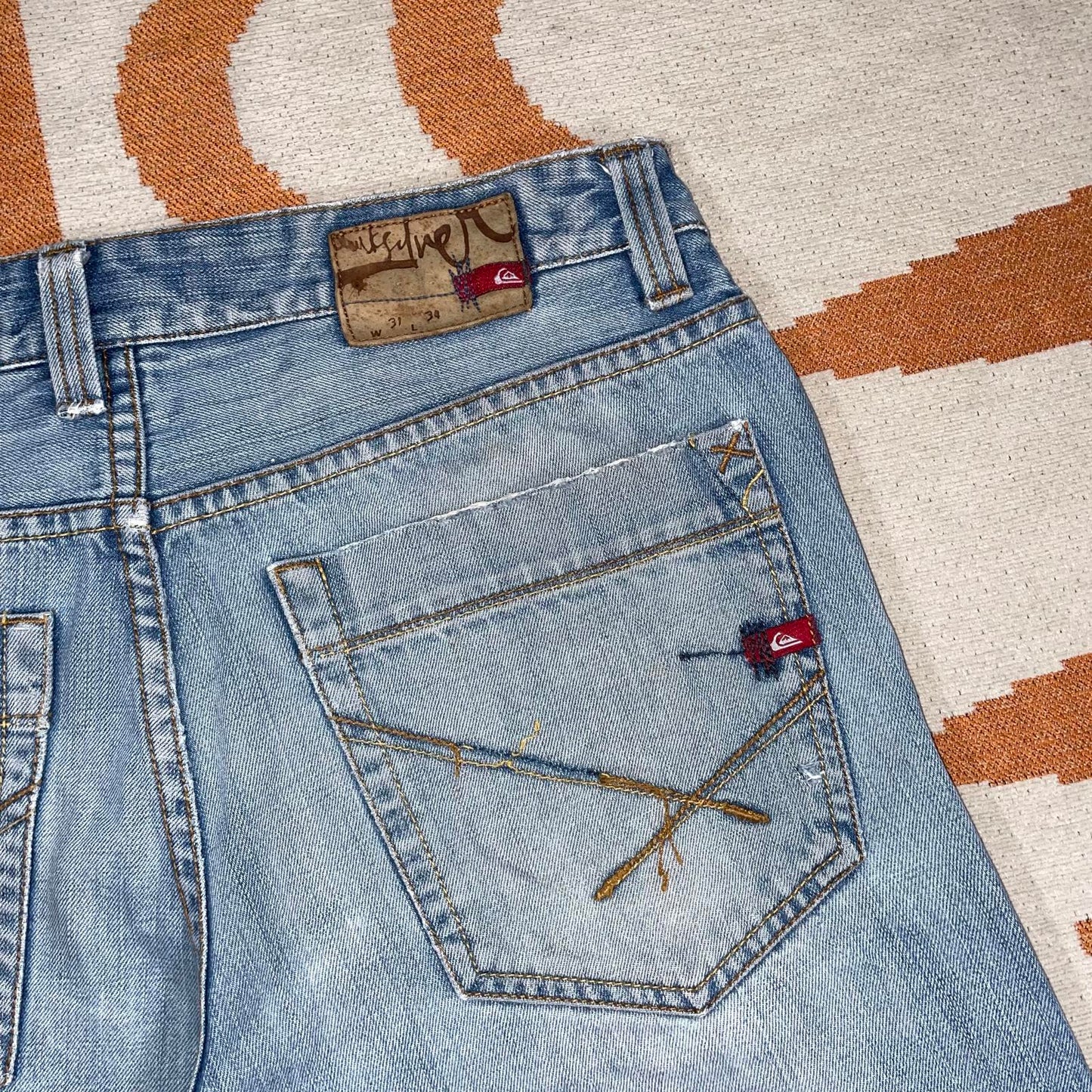 Quiksilver 00s Blue Denim Surf Jeans 31x33