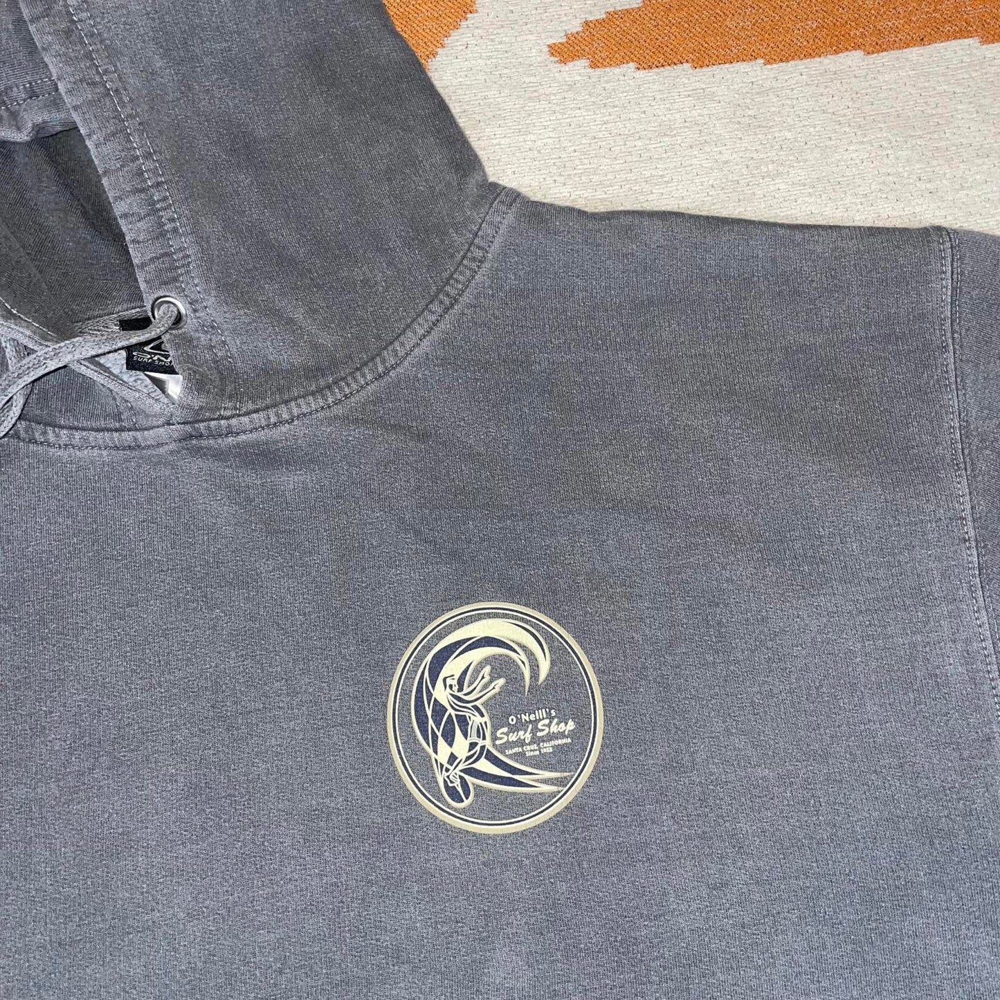O’Neill 90s Surf Shop Art Print Grey Hoodie XL
