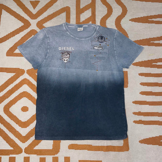 Diesel 00s Embroidered Dyed T-Shirt 3XL