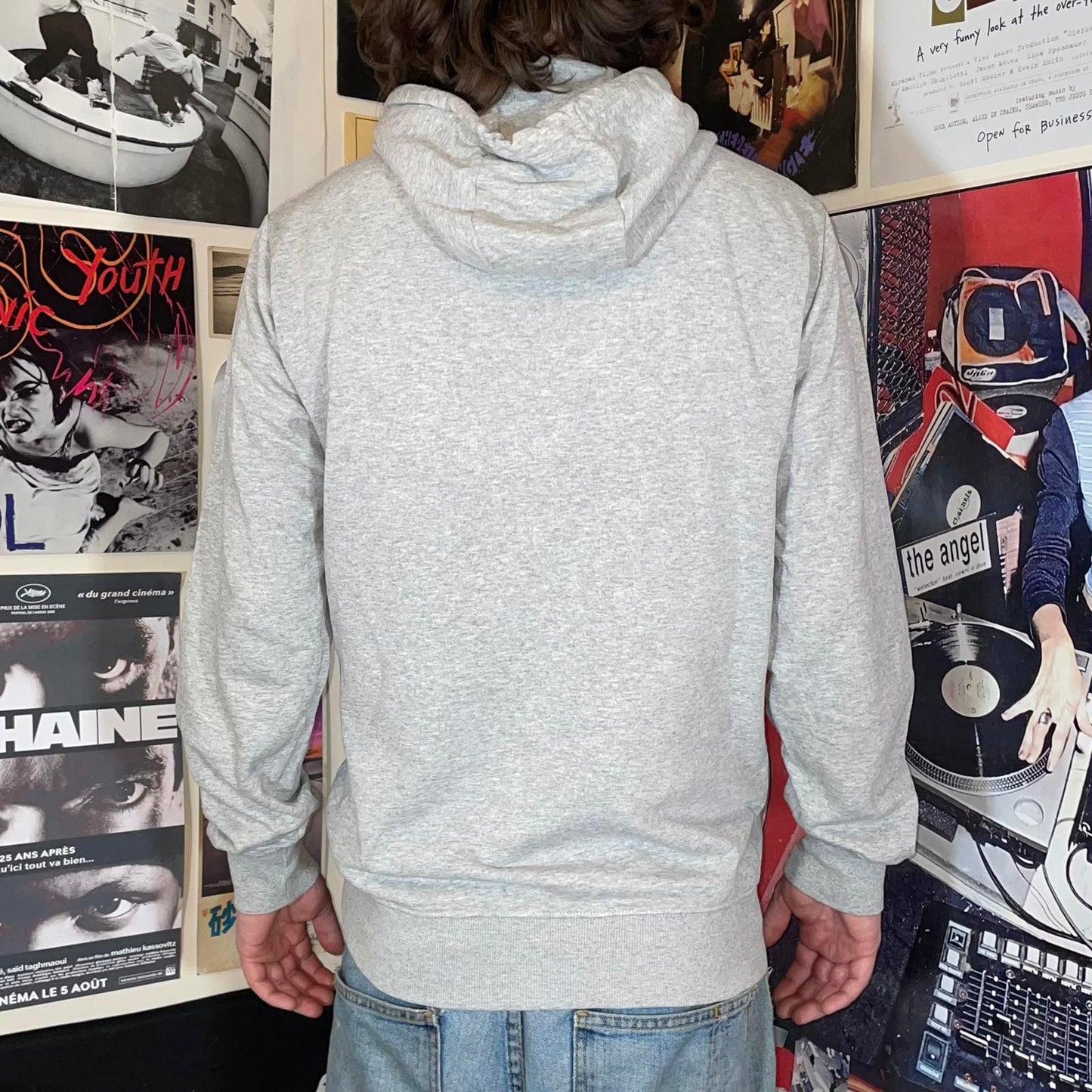 Quiksilver 00s Graphic Logo Grey Hoodie M