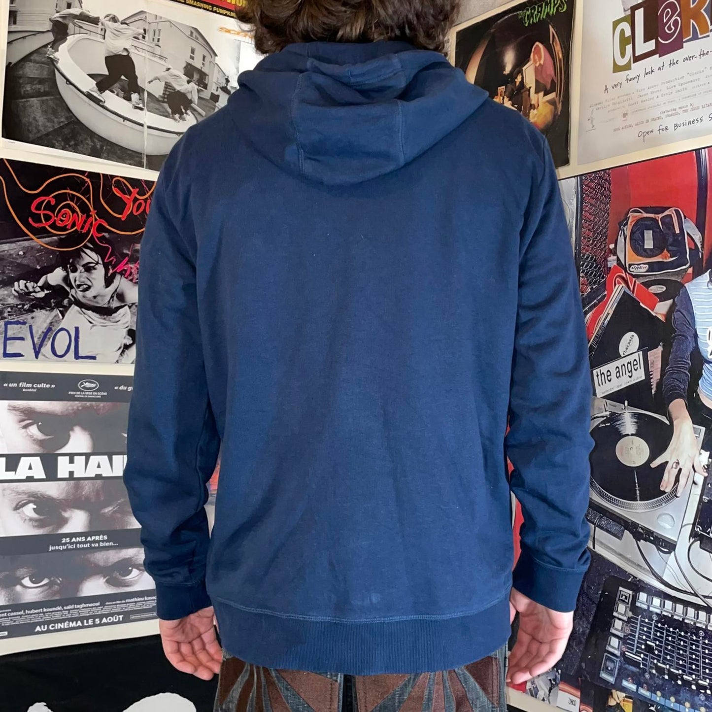 O’Neill 00s Navy Embroidered Zip Hoodie M