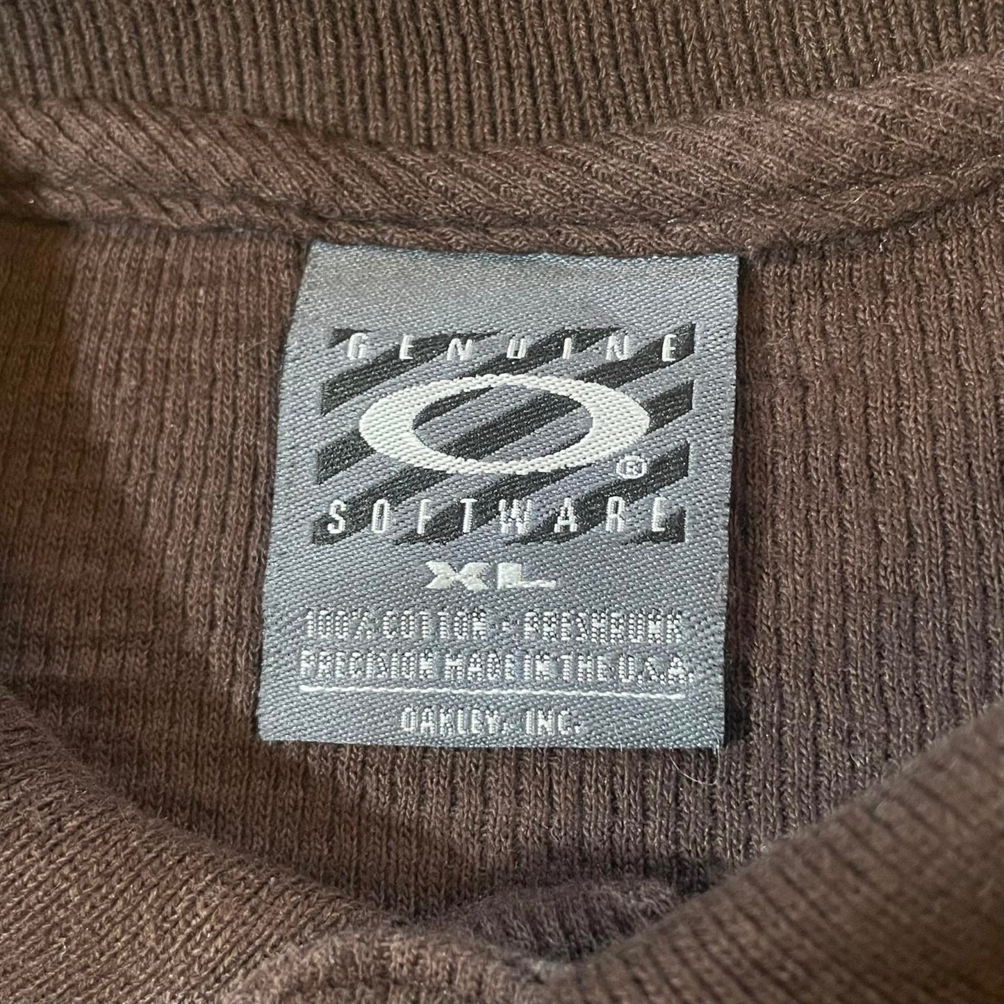 Oakley Software 00s Brown Longsleeve Polo XL