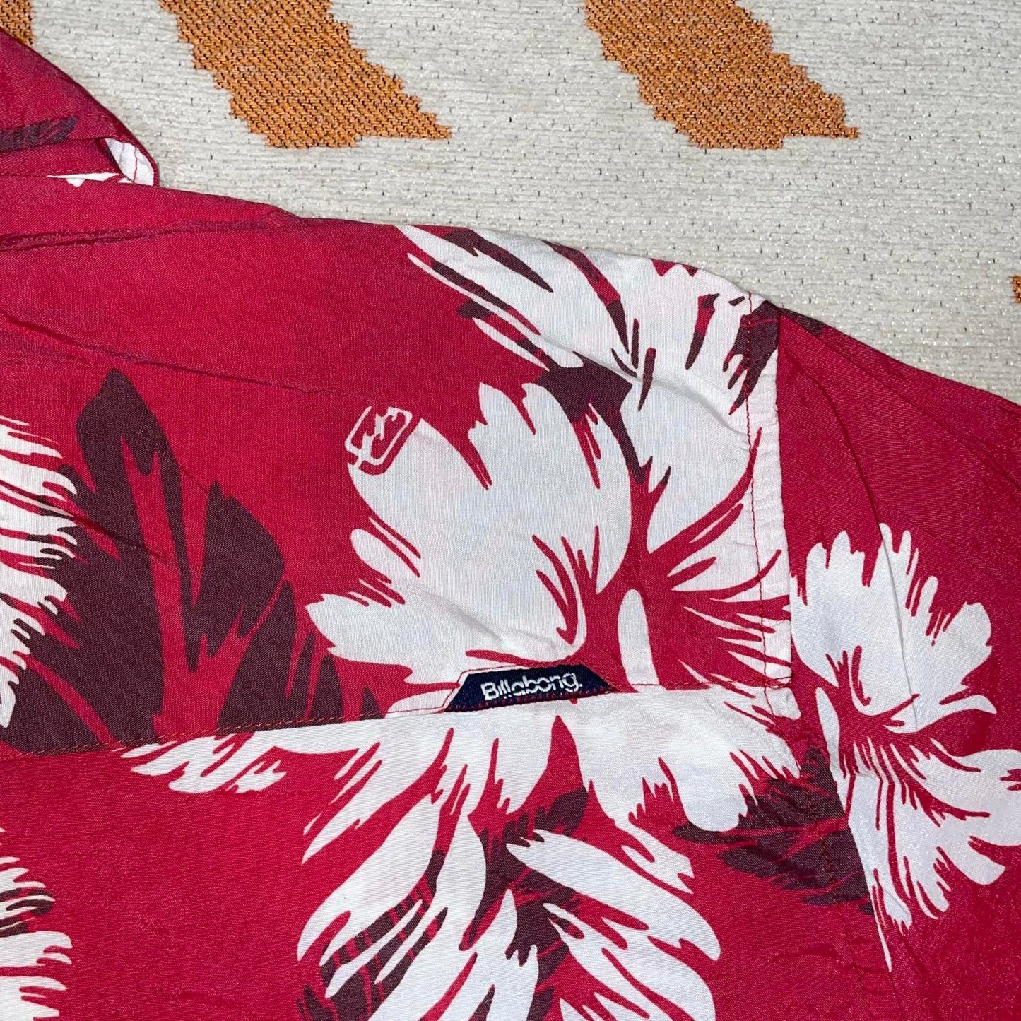 Billabong 00s Hawaiian Floral Button-Down Shirt L