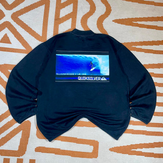 Quiksilver 90s Graphic Surf Print Sweatshirt M
