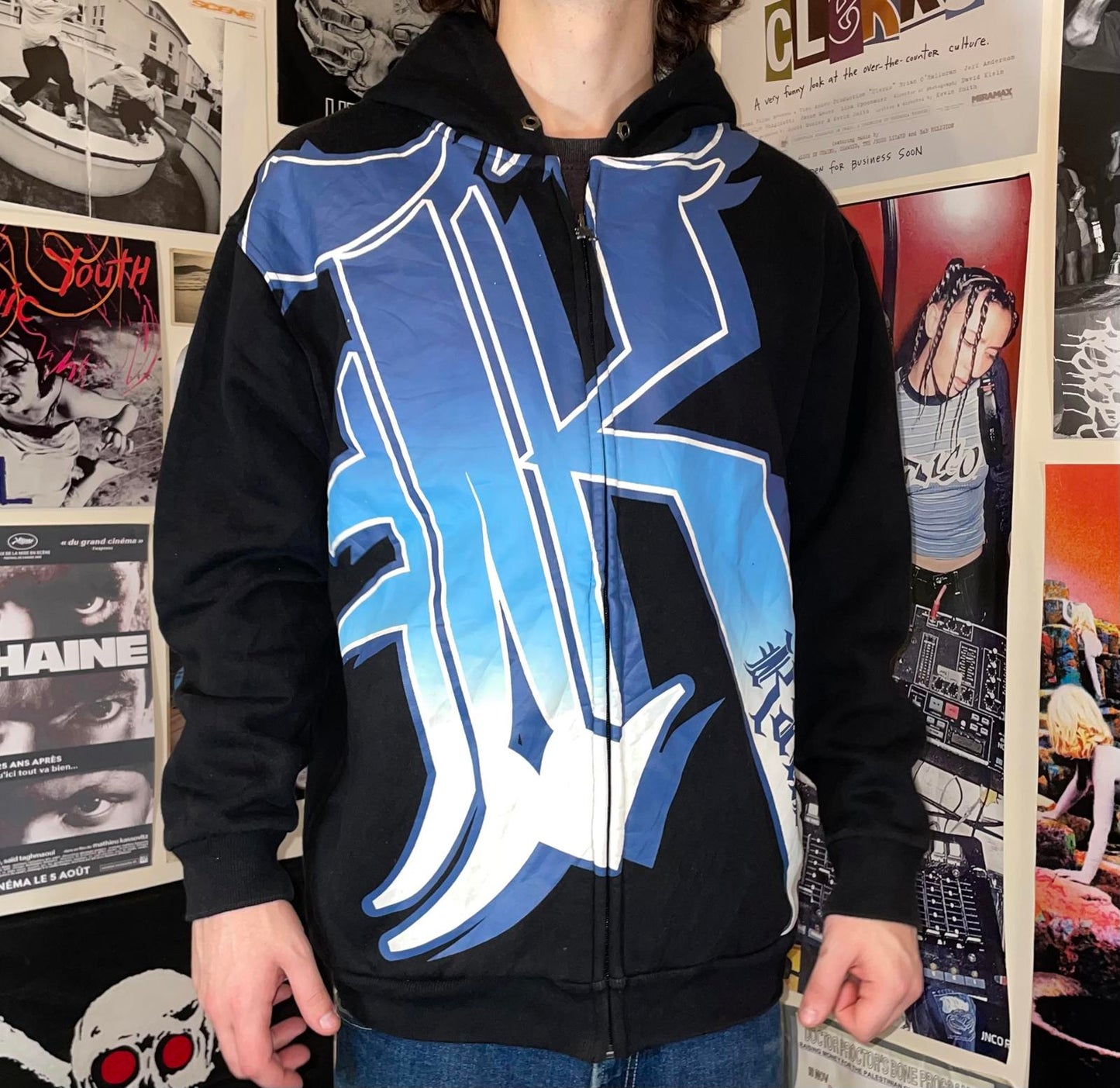 Karl Kani 90s ‘K’ Engram Full Print Zip Hoodie M