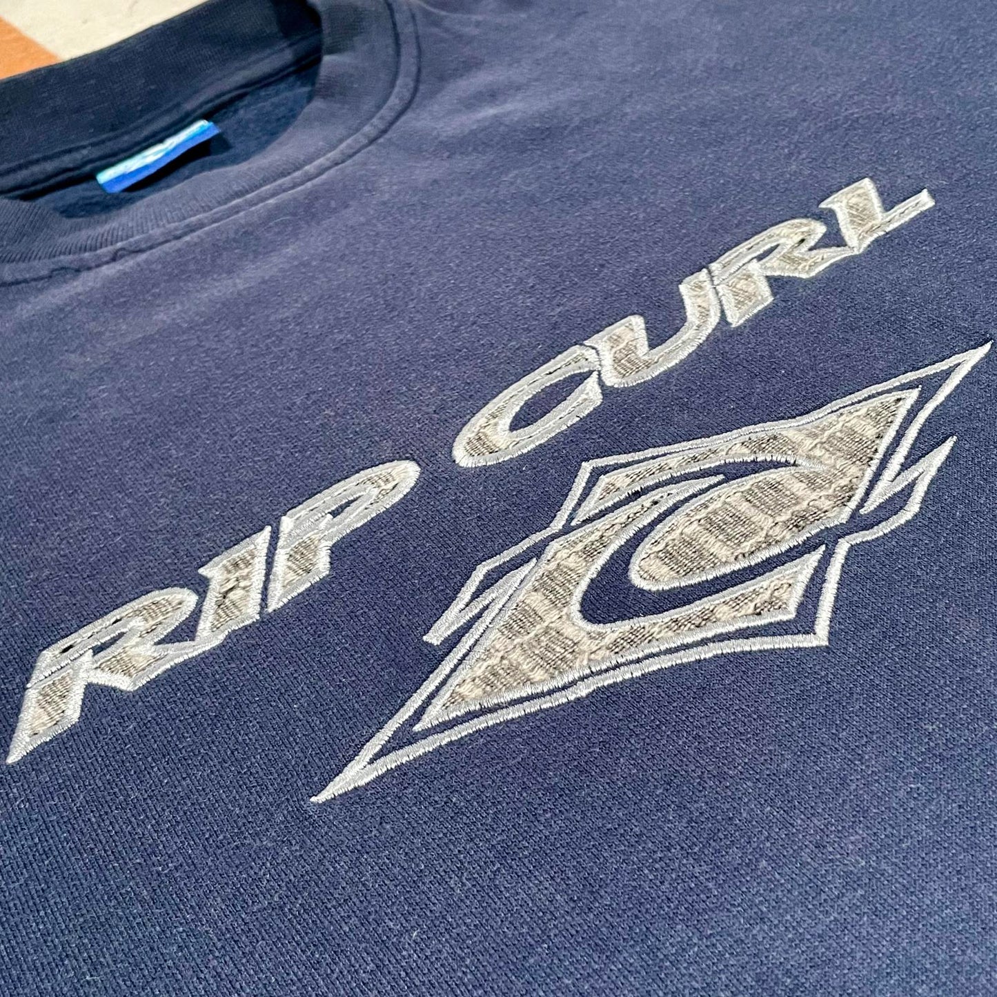 Rip Curl 90s Embroidered Surf Navy Sweatshirt XL