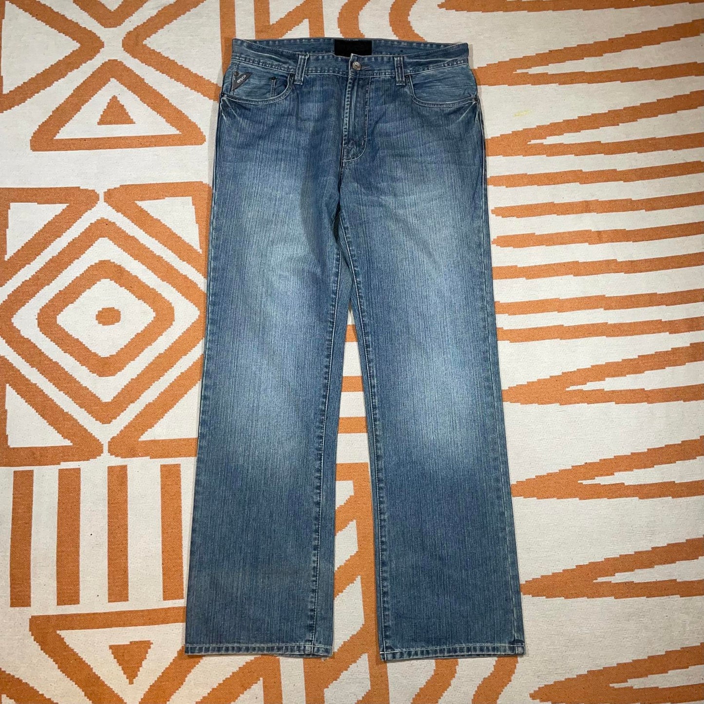 Enyce 00s Embroidered Blue Denim Jeans 36x34