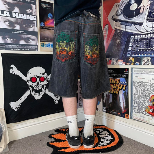 Dodeca 00s Embroidered Baggy Jorts 40x11
