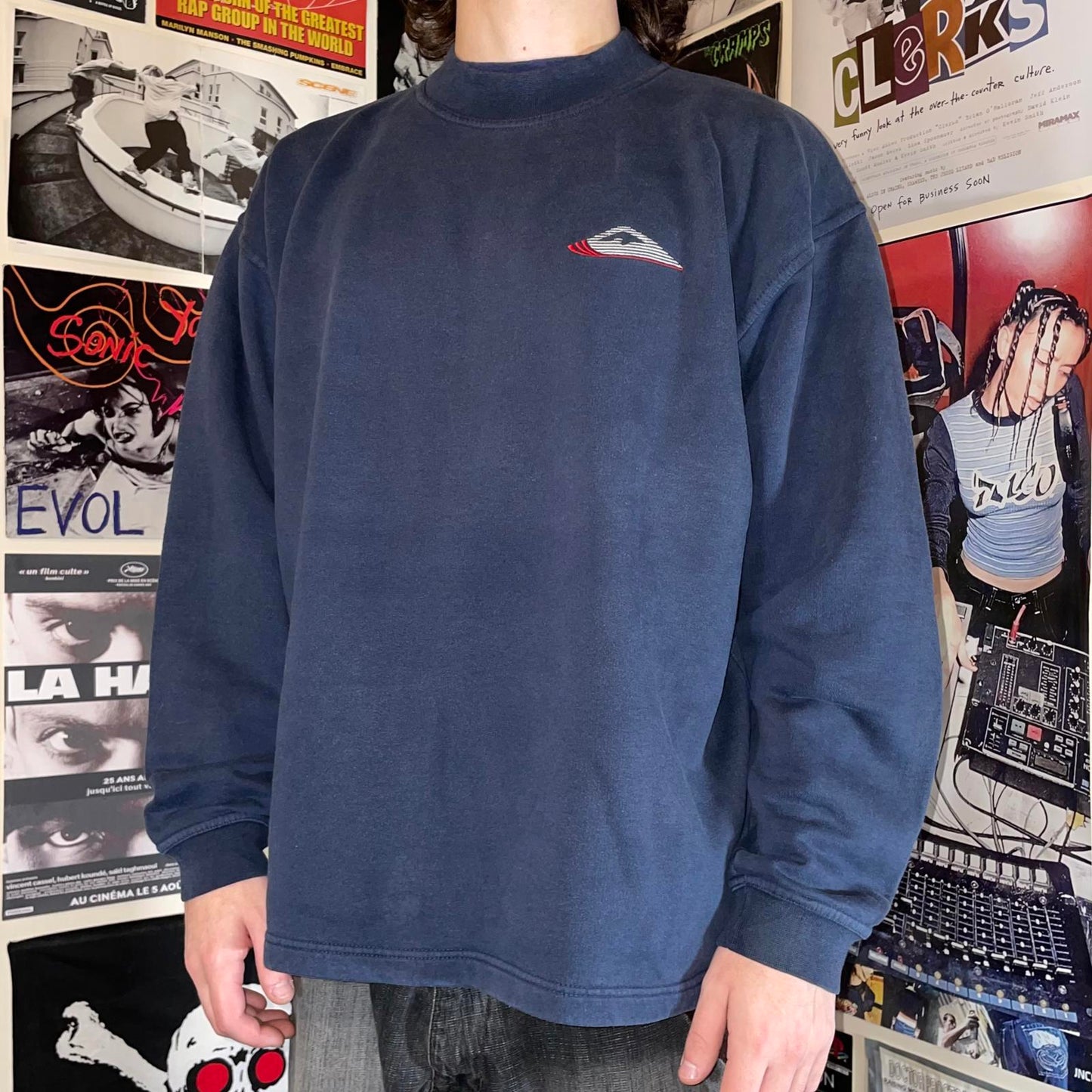 Quiksilver 90s Embroidered Logo Sweatshirt XXL