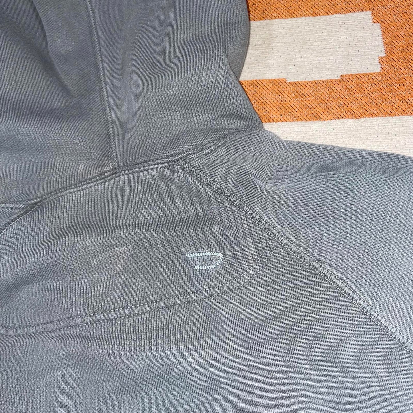 Diesel 00s Patched Spell-Out Grey Zip Hoodie L