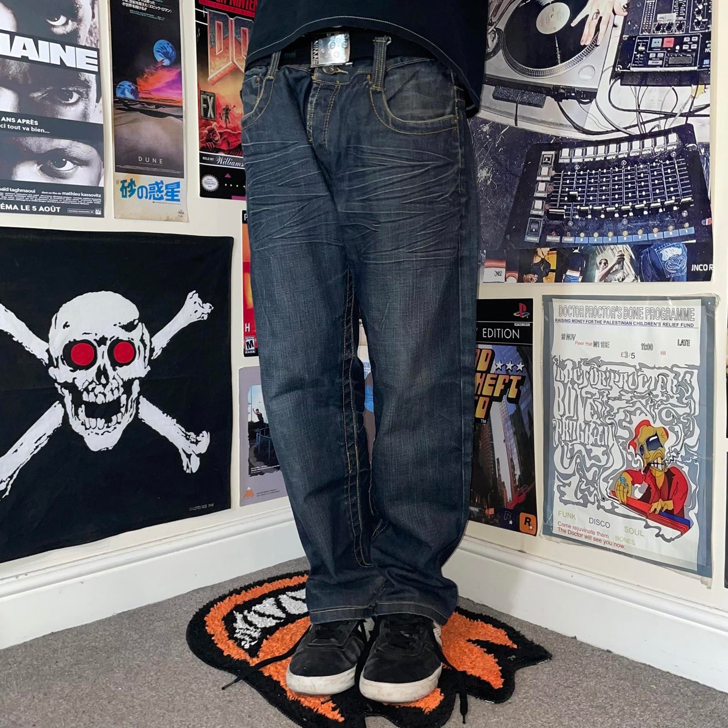 Ross Carra 90s Embroidered Owl Jeans 36x30