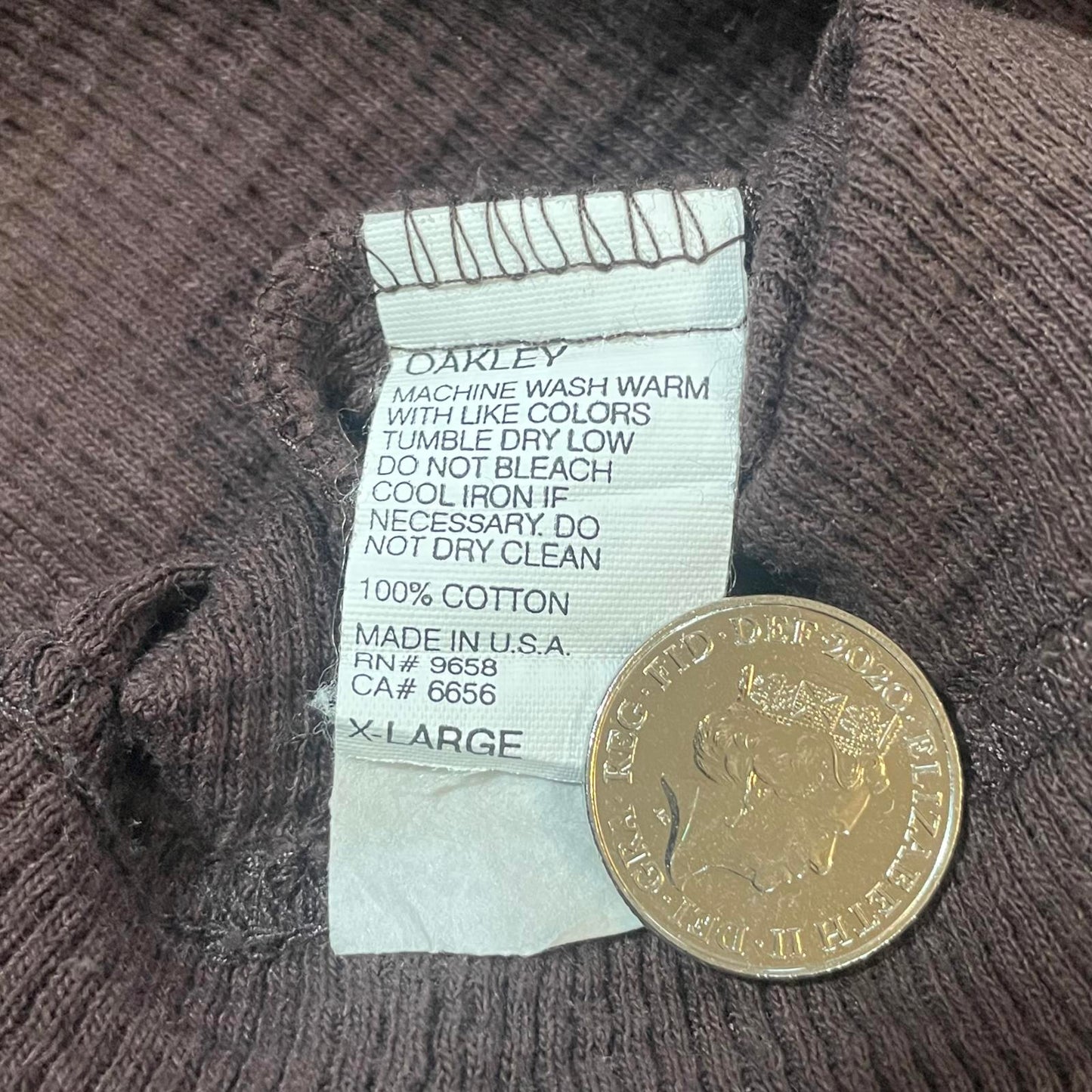 Oakley Software 00s Brown Longsleeve Polo XL